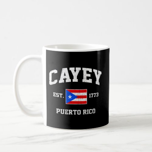 Cayey Puerto Rico Boricua Flag Athletic Style Coffee Mug