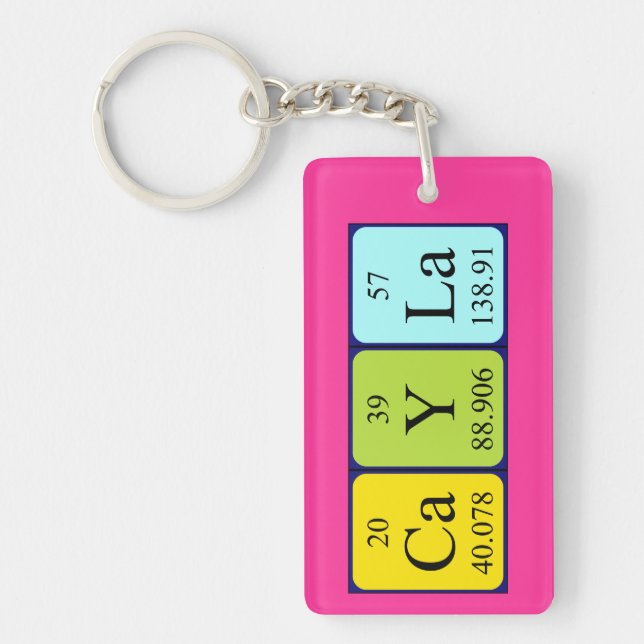 Cayla periodic table name keyring (Front)