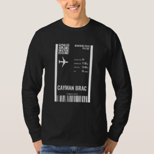 Cayman Brac Cayman Islands Boarding Pass Airline T T-Shirt