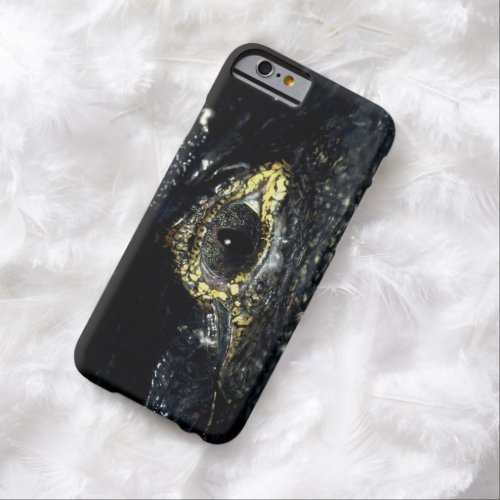 Cayman Crocodile Eyes Reptile Photo Barely There iPhone 6 Case