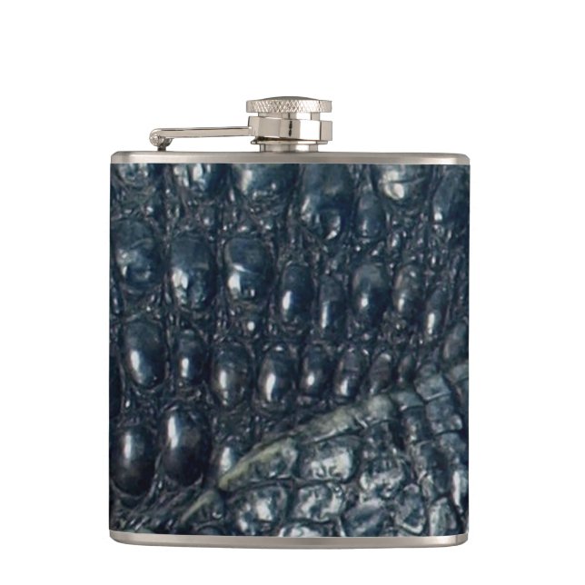 Cayman Crocodile Skin Reptile Flask (Front)