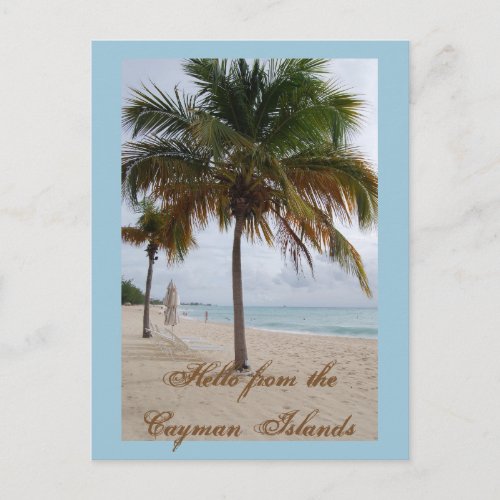 Cayman Islands Beach Postcard