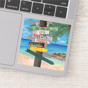 Cayman Islands Beach Travel Ocean Vinyl Sticker