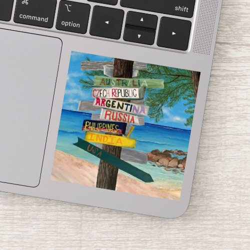 Cayman Islands Beach Travel Ocean Vinyl Sticker