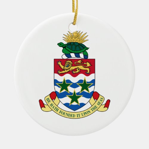 Cayman Islands Coat of Arms Ceramic Ornament