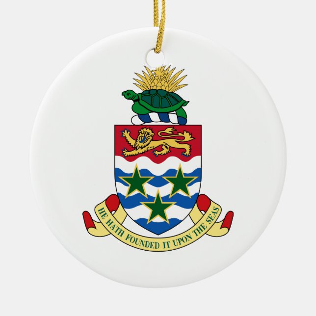Cayman Islands Coat of Arms Ceramic Ornament (Front)