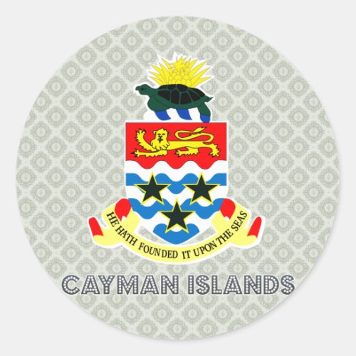 Cayman Islands Coat of Arms Classic Round Sticker