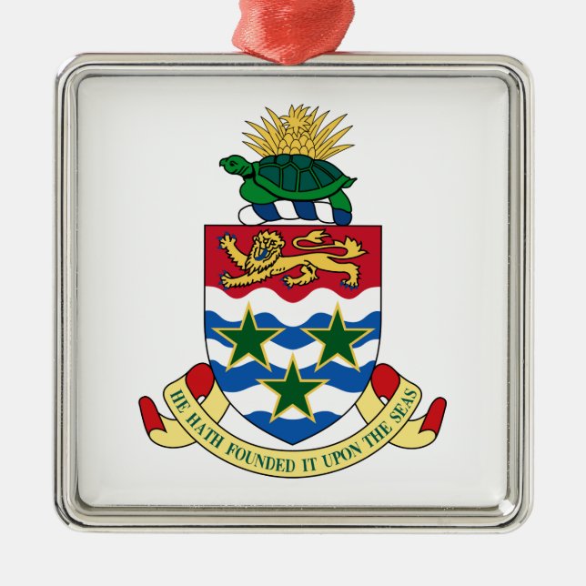 Cayman Islands Coat of Arms Metal Ornament (Front)