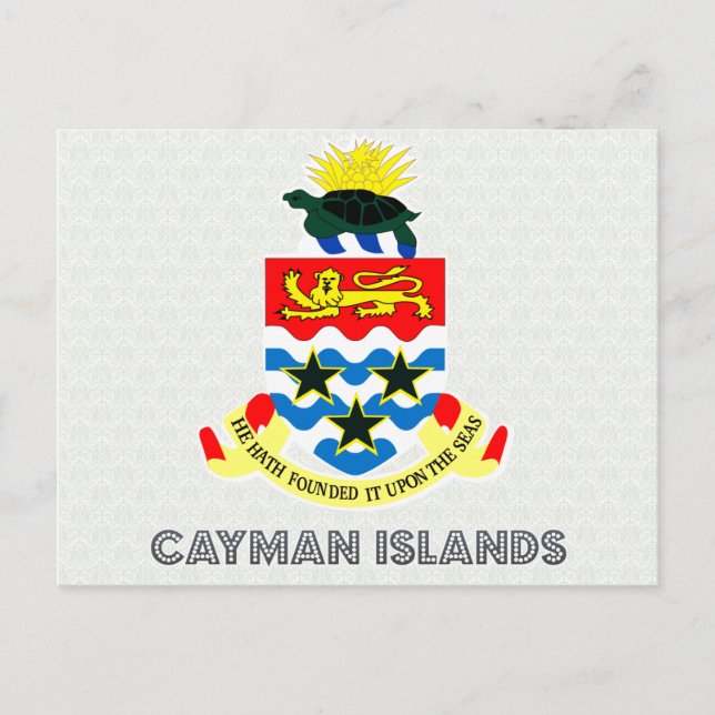 Cayman Islands Coat of Arms Postcard (Front)