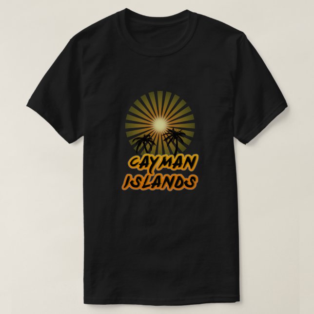 Cayman Islands coconut trees silhouette T-Shirt (Design Front)