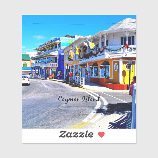 Cayman Islands Colorful Shops Sticker (Sheet)