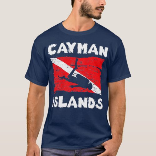 Cayman Islands Divers Scuba Diving Flag T_Shirt