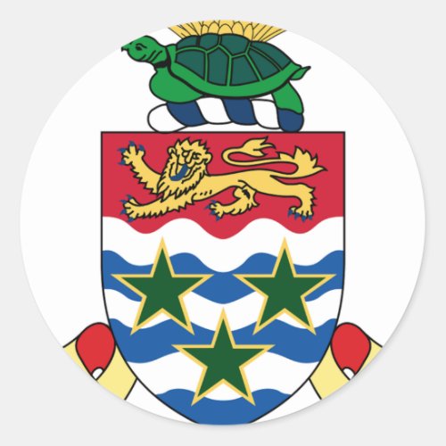 Cayman Islands Emblem Coat of Arms Classic Round Sticker