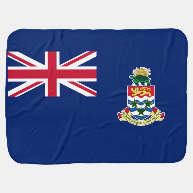 Cayman Islands Flag Baby Blanket (Horizontal)
