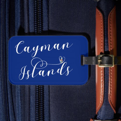 Cayman Islands Flag Heart Cayman Isles Luggage Tag