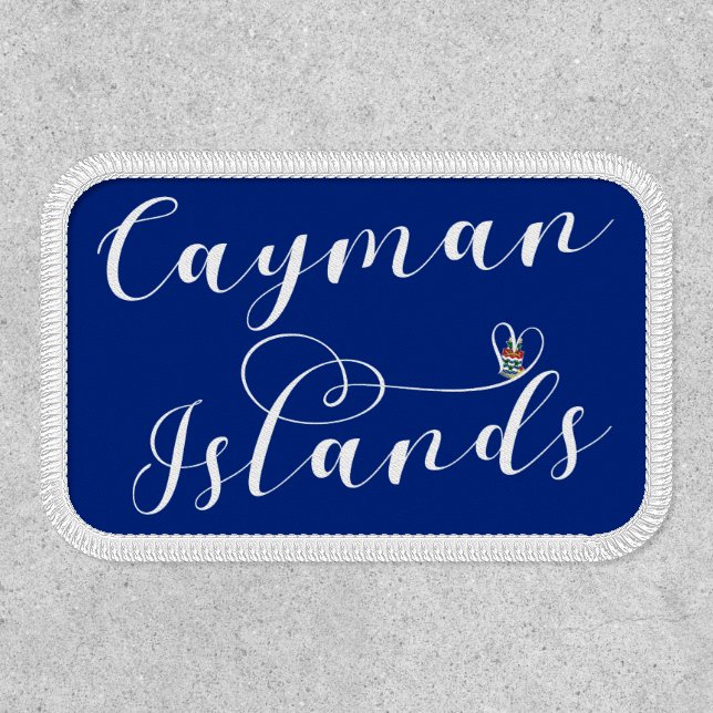 Cayman Islands Flag Heart, Cayman Isles Patch (Front)