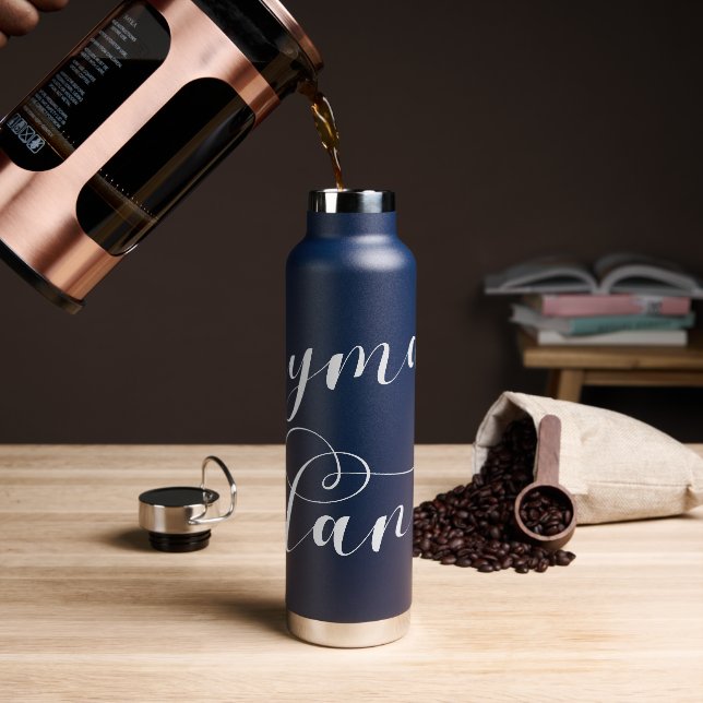 Cayman Islands Flag Heart, Cayman Isles Water Bottle (Coffee)