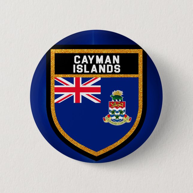 Cayman Islands Flag Pinback Button (Front)