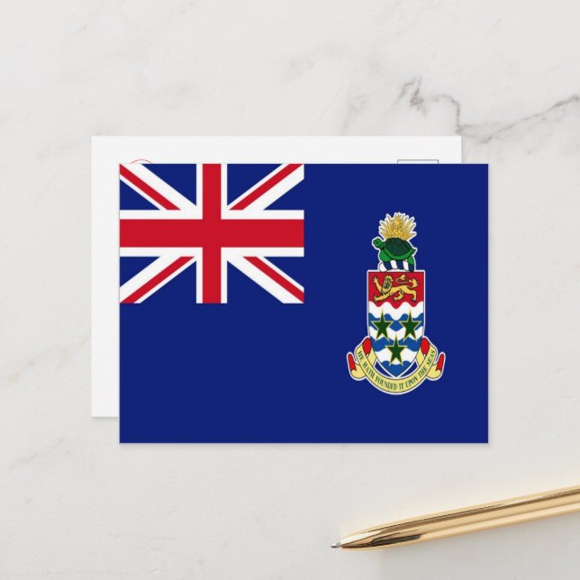 Cayman Islands - Flag - Postcard (Front/Back In Situ)
