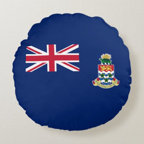 Cayman Islands Flag Round Pillow