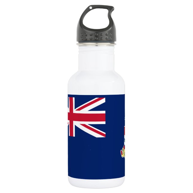 Cayman Islands Flag Stainless Steel Water Bottle (Front)