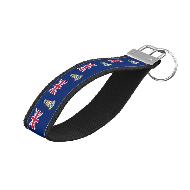 Cayman Islands Flag Wrist Keychain (Angled Up)