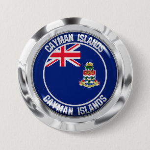 Cayman Islands Round Emblem Button