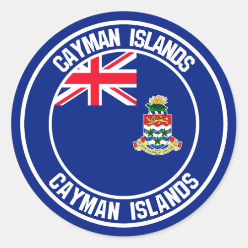 Cayman Islands Round Emblem Classic Round Sticker
