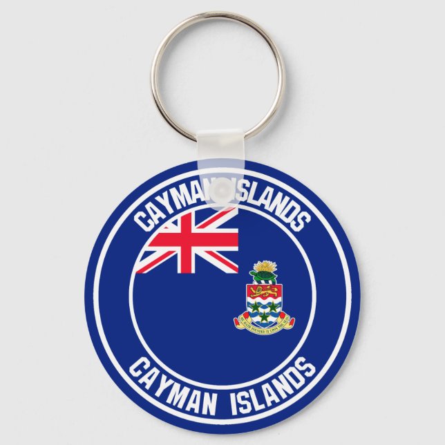 Cayman Islands Round Emblem Keychain (Front)