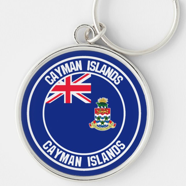 Cayman Islands Round Emblem Keychain (Front)