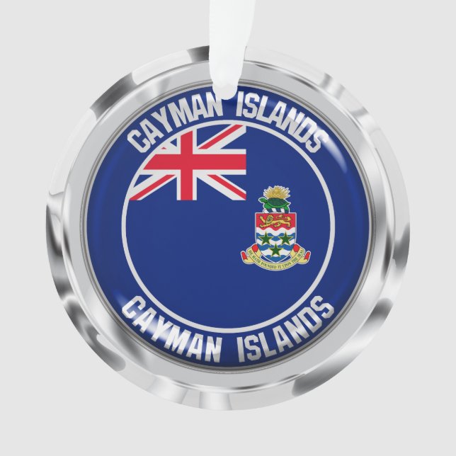 Cayman Islands Round Emblem Ornament (Front)