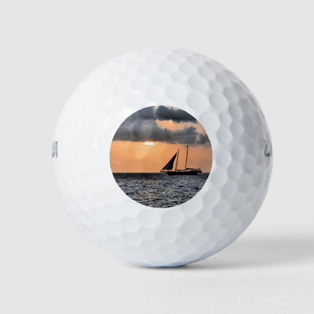 Cayman Islands sunset Golf Balls (Front)