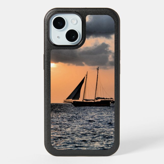 Cayman Islands sunset, iPhone 15 Case (Back)