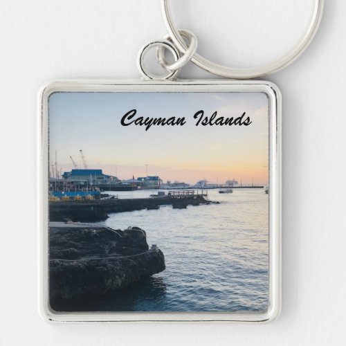 Cayman Islands Sunset Photograph Keychain