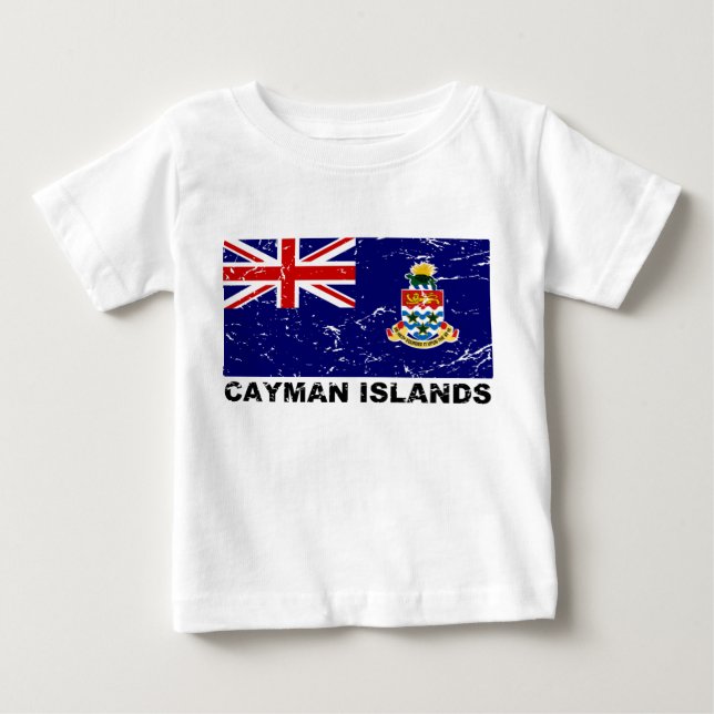 Cayman Islands Vintage Flag Baby T-Shirt (Front)