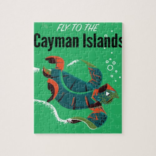 Cayman Islands vintage travel poster Jigsaw Puzzle