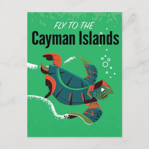 Cayman Islands vintage travel poster Postcard
