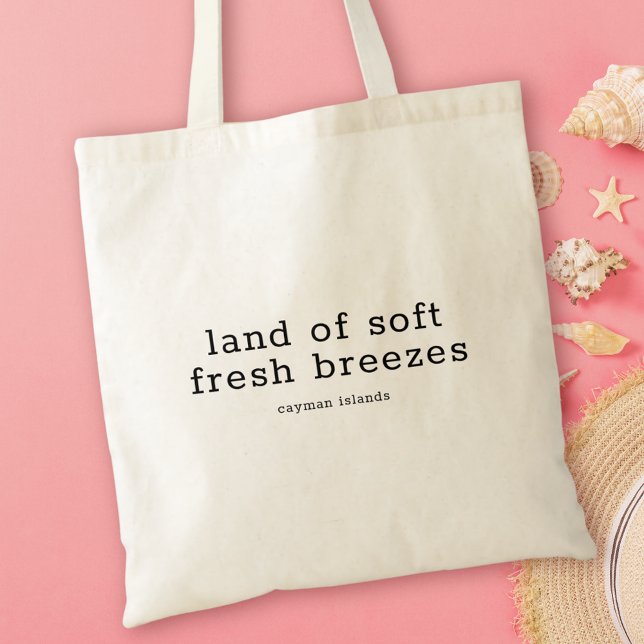 Caymanian National Song Land of Soft Fresh Breezes Tote Bag (Creator Uploaded)