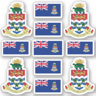 Caymanian state symbols / coat of arms and flag sticker
