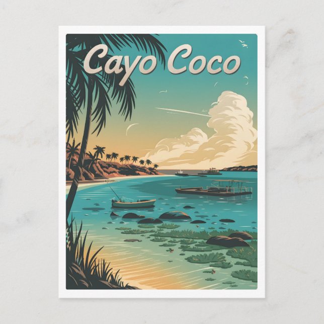 Cayo Coco Cuba Vintage Postcard (Front)