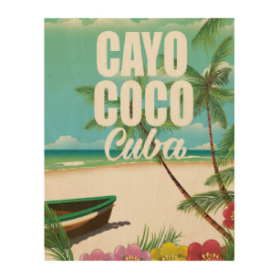 Cayo Coco Cuban beach vacation poster