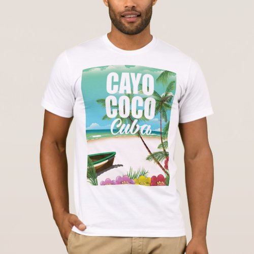 Cayo Coco Cuban beach vacation poster T_Shirt