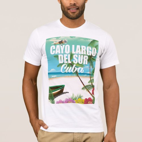 Cayo Largo del Sur beach vacation poster T_Shirt