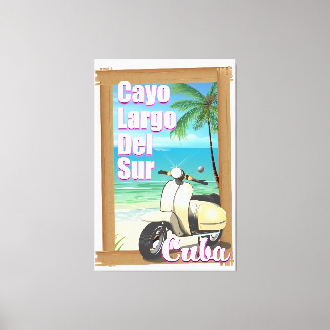 Cayo Largo del Sur cuban vacation poster Canvas Print (Front)