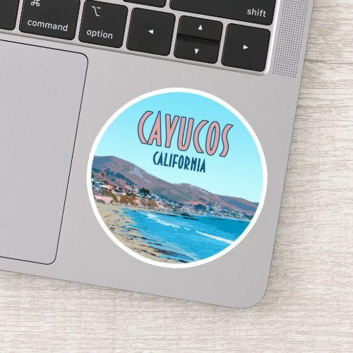Cayucos California Central Coast Vintage Sticker
