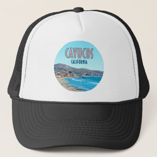 Cayucos California Central Coast Vintage Trucker Hat