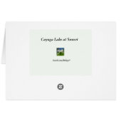 Cayuga Lake at Sunset Cards (Back Horizontal)