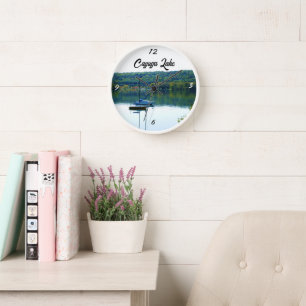 CAYUGA LAKE IN AUTUMN  CLOCK