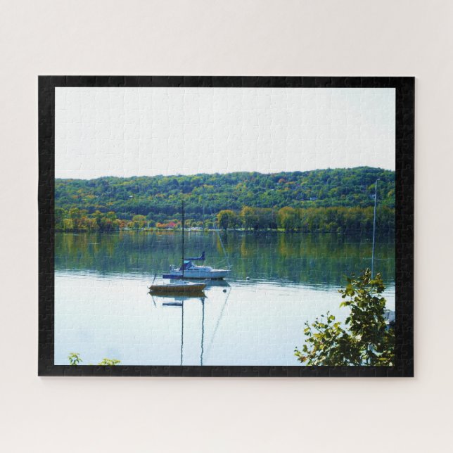 CAYUGA LAKE IN AUTUMN  JIGSAW PUZZLE (Horizontal)