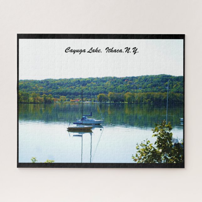 CAYUGA LAKE IN AUTUMN   JIGSAW PUZZLE (Horizontal)